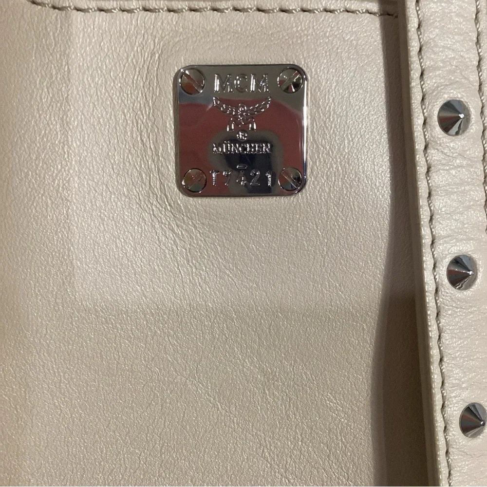 MCM Star Eyed Bunny Rabbit Lambskin Mini Backpack Studded Straps Pink Suede Int